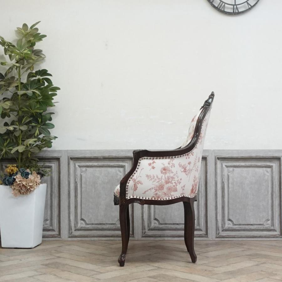 一人掛け ソファ 1人用 ソファー ロココ アームチェア アンティーク