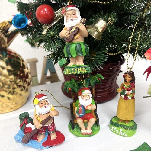 クリスマスツリー オーナメント サンタ D ハワイ 飾り サンタクロース