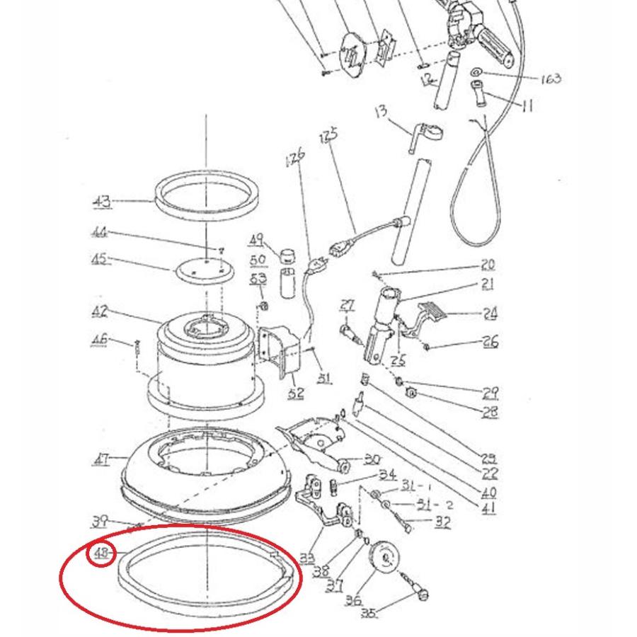 アマノ武蔵電機 12インチポリッシャー部品 フレームバンド CMP-120