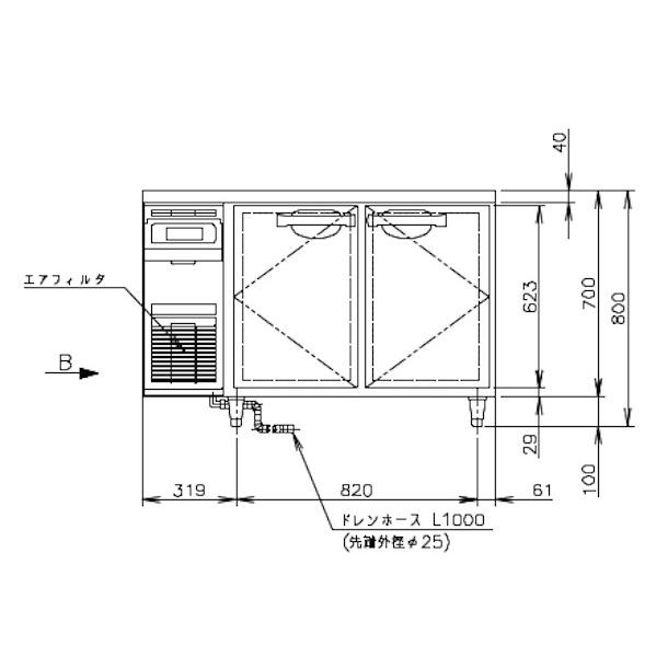 ホシザキ（HOSHIZAKI） テーブル形冷凍庫 FT-120MTCG｜内装カラー鋼板