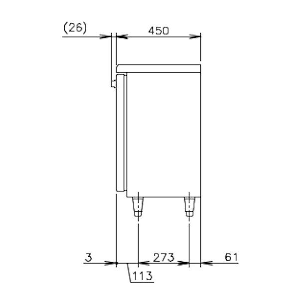 ホシザキ（HOSHIZAKI） テーブル形冷蔵庫 RT-120MTCG｜内装カラー鋼板