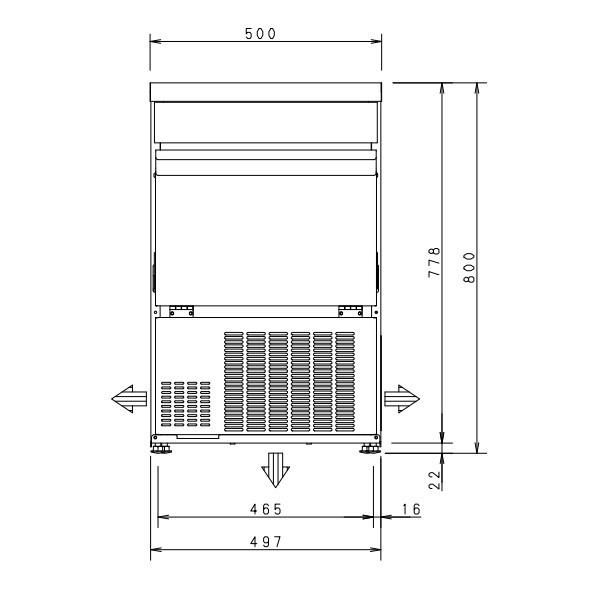 製氷機 パナソニック SIM-AS3500（旧：SIM-S3500B） アンダー