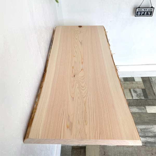 送料無料 無垢板 一枚板 無垢 天板 板 桧 ヒノキ DIY カウンター 机 棚
