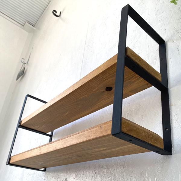 2個セット ブラケット アイアン 棚受け 中くらいサイズ ウォール