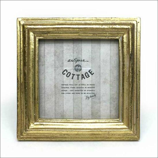 メール便送料無料】 アンティーク フォトフレーム スクエア ゴールド