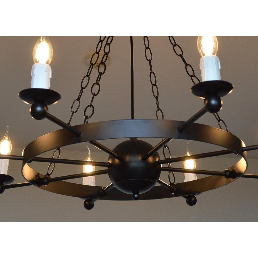 天井照明 シャンデリア 8灯 【アストロイド】 つや消し黒 リビング 8