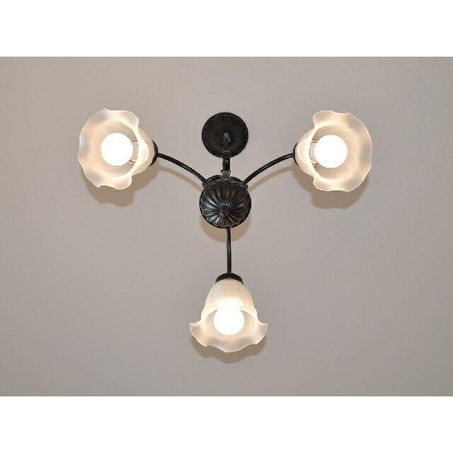 天井照明 シャンデリア 3灯 シルヴェーヌ3 おしゃれ つや消し黒