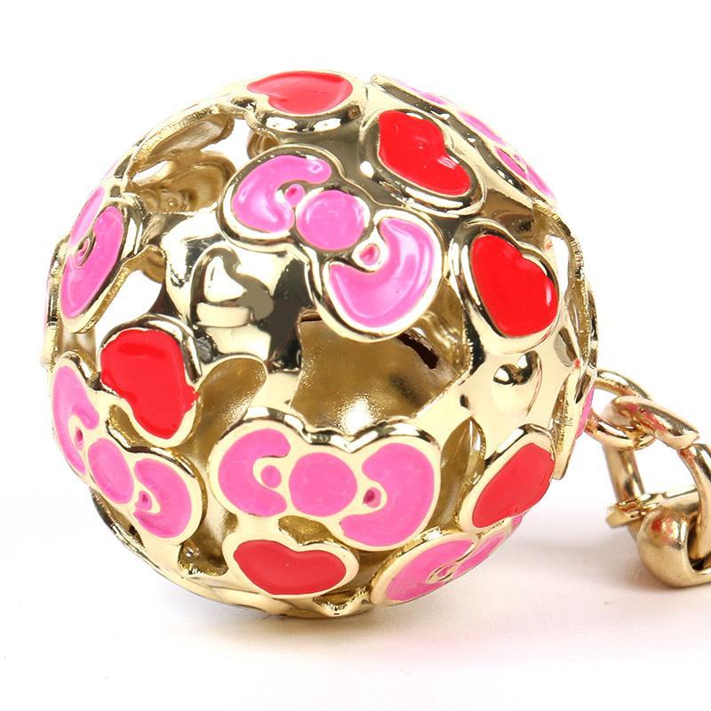 ハローキティ 鈴根付 リボン レッド 和風 ストラップ 縁起 グッズ