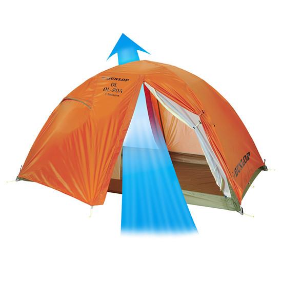 DUNLOP（ダンロップ） 2人用 テント 純正グランドシート付き DL-20A 4S
