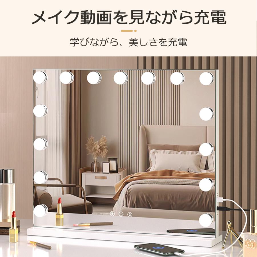 女優ミラー 卓上 おしゃれ 化粧ミラー 鏡 卓上ミラー 女性大人気 LED