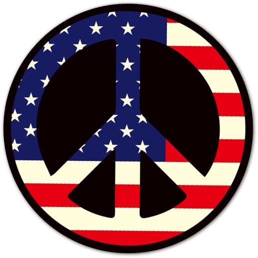 Sticker Freaks アメリカン ステッカー ピースマーク PEACEMARK 星条旗