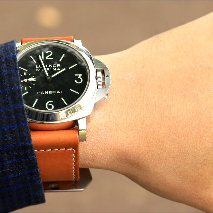 時計ベルト バンド パネライ PANERAI専用 MF 1942/ライト・ブラウン