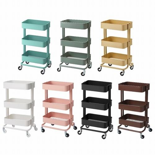 イケア（IKEA） RASKOG ロースコグ キッチンワゴン 3段 キャスター付き