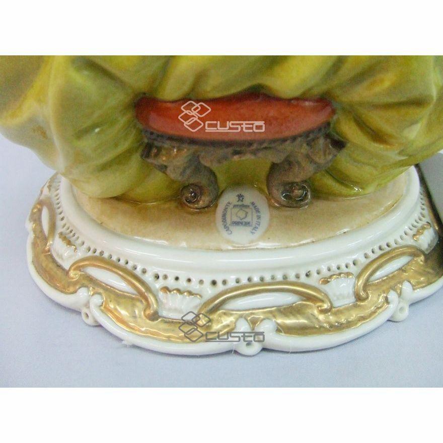 陶器人形 ドレスを着た女性 西洋陶器 インテリア オブジェ イタリア