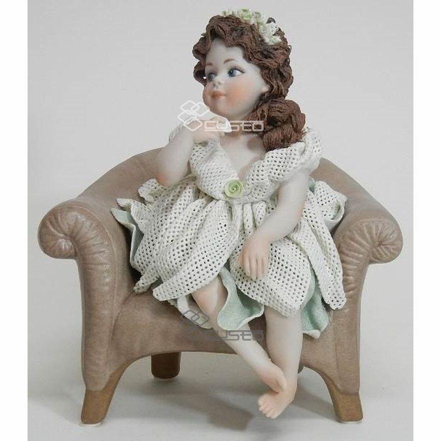 陶器人形 女の子 西洋陶器 インテリア オブジェ イタリア人形 イタリア