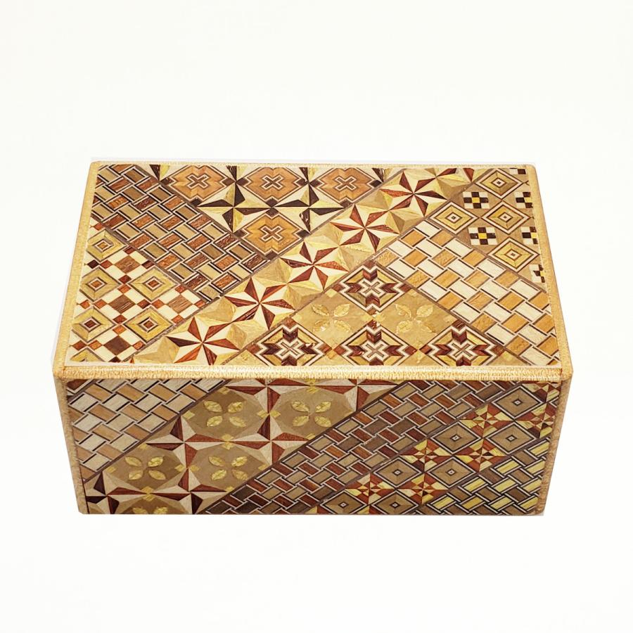 箱根寄木細工 秘密箱（からくり箱）21回仕掛け 大 5寸 : クラフトえい