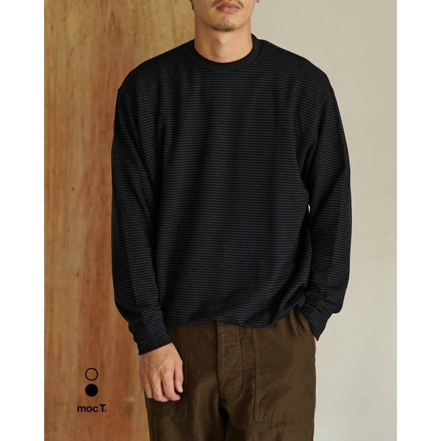 アウトレット！モクティ mocT プルオーバー フリース ボーダー メンズ