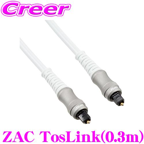 光ケーブル SUPRA ZAC TosLink 0.3m 角型TOSリンク - ハイレゾ音源