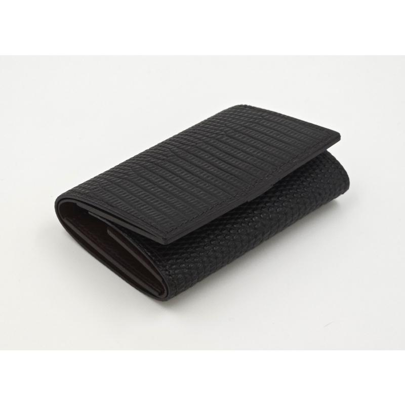 トカゲ 三つ折り 札入れ 切り目仕上げ : 革工房比留間 - 通販 - Yahoo