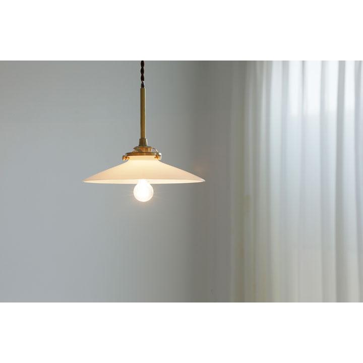 1灯 ペンダントライト Leia ホワイト LED電球 乳白ガラス シンプル