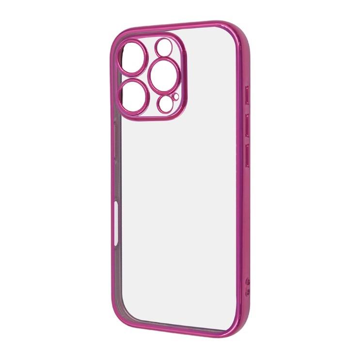 ray-out（レイアウト） iPhone16Pro ケース クリア レッド マゼンタ