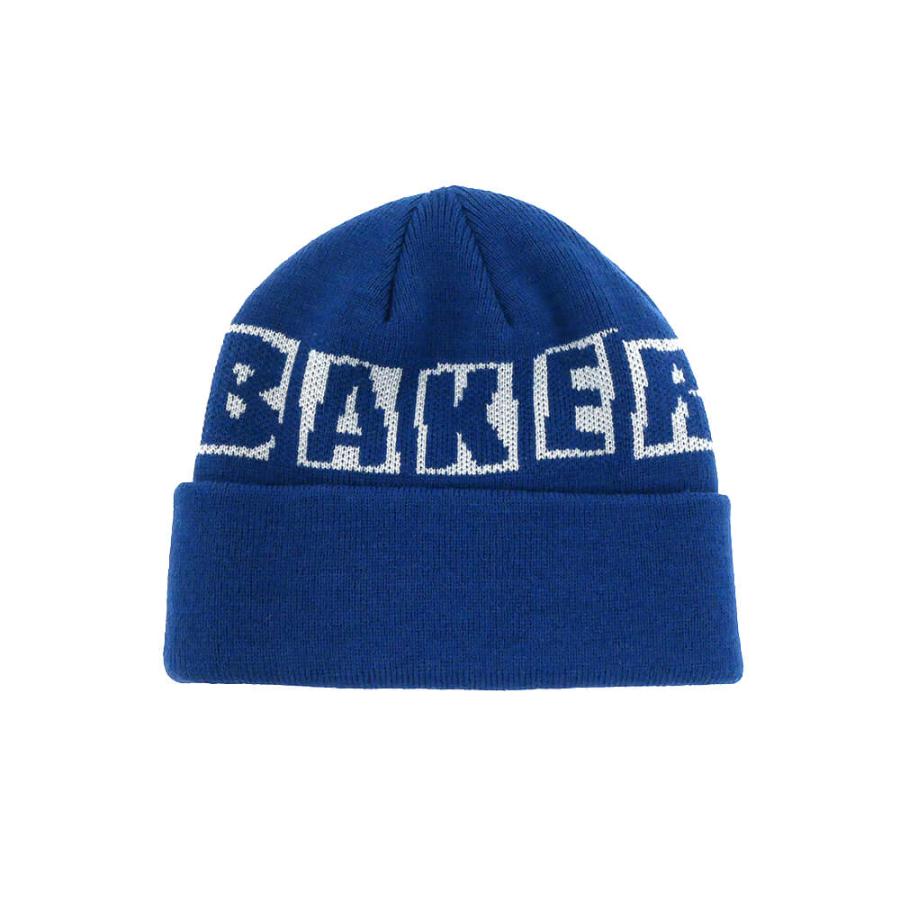 BAKER KNITCAP ベイカー ニットキャップ BRAND LOGO BEANIE NAVY