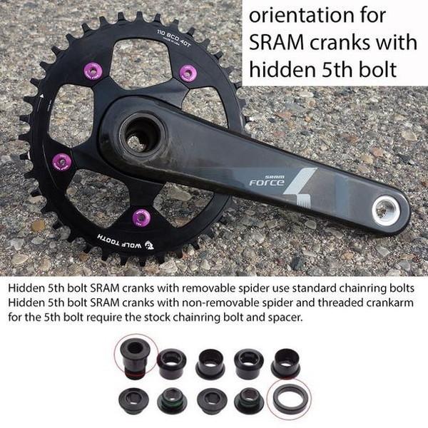 WolfTooth ウルフトゥース 110 BCD 5 Bolt Chainring 52T compatible