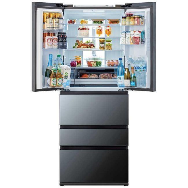 AQUA（アクア） 冷蔵庫(401〜500L) ダークミラー 冷凍冷蔵庫 両開き
