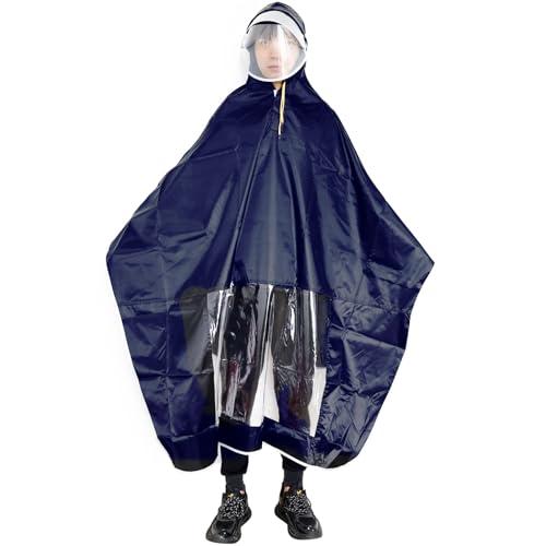 caffmo] 男女兼用自転車バイク 長いポンチョ レインコート サイクル