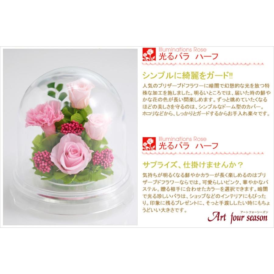 アートフォーシーズン プリザーブドフラワー 花 ギフト 光る バラ 誕生