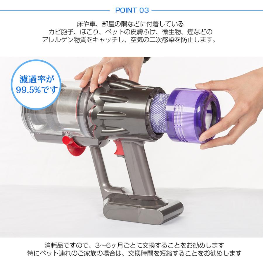 ダイソン掃除機フィルター V12 (SV46 SV20 SV30)シリーズ プレ