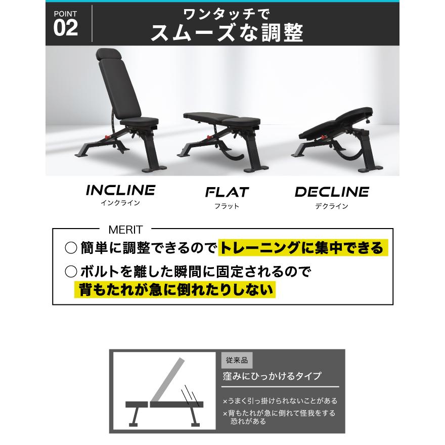 YouTen ☆2年保証☆ トレーニングベンチ インクラインベンチ フラット