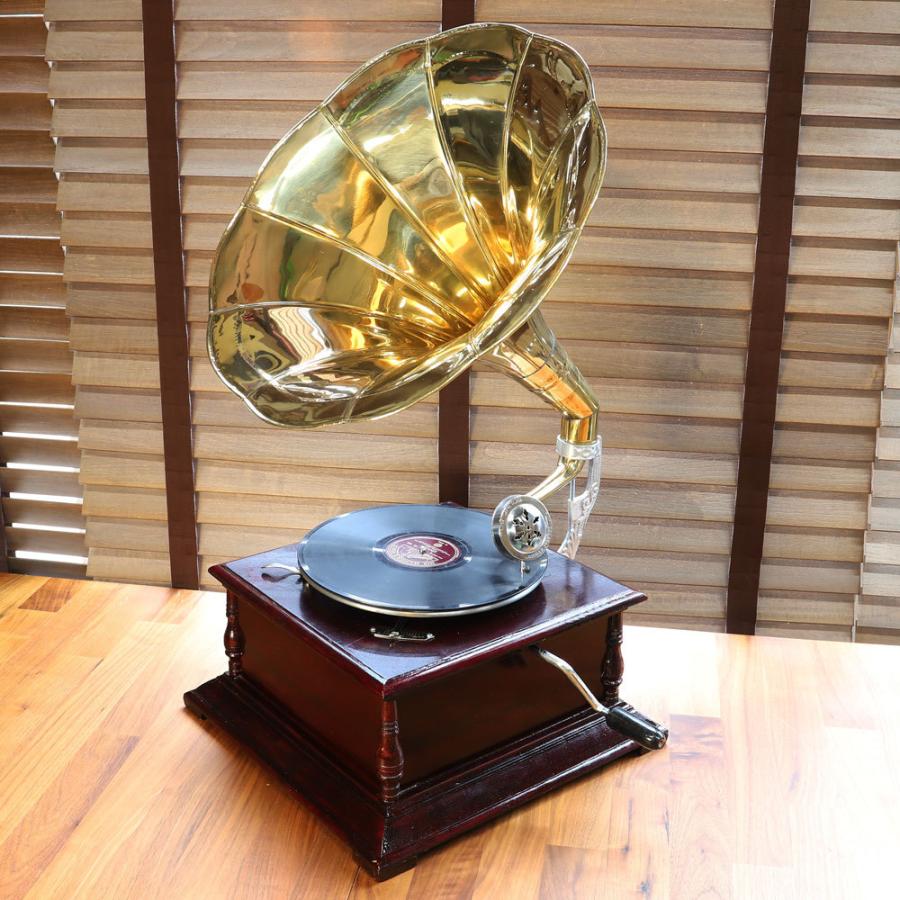 蓄音機 グラモフォーン アンティークテイスト この安定しないアナログ