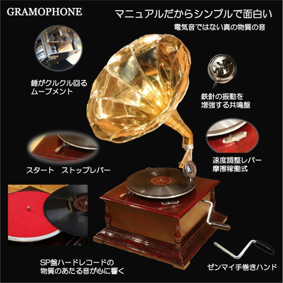 蓄音機 グラモフォーン アンティークテイスト この安定しないアナログ