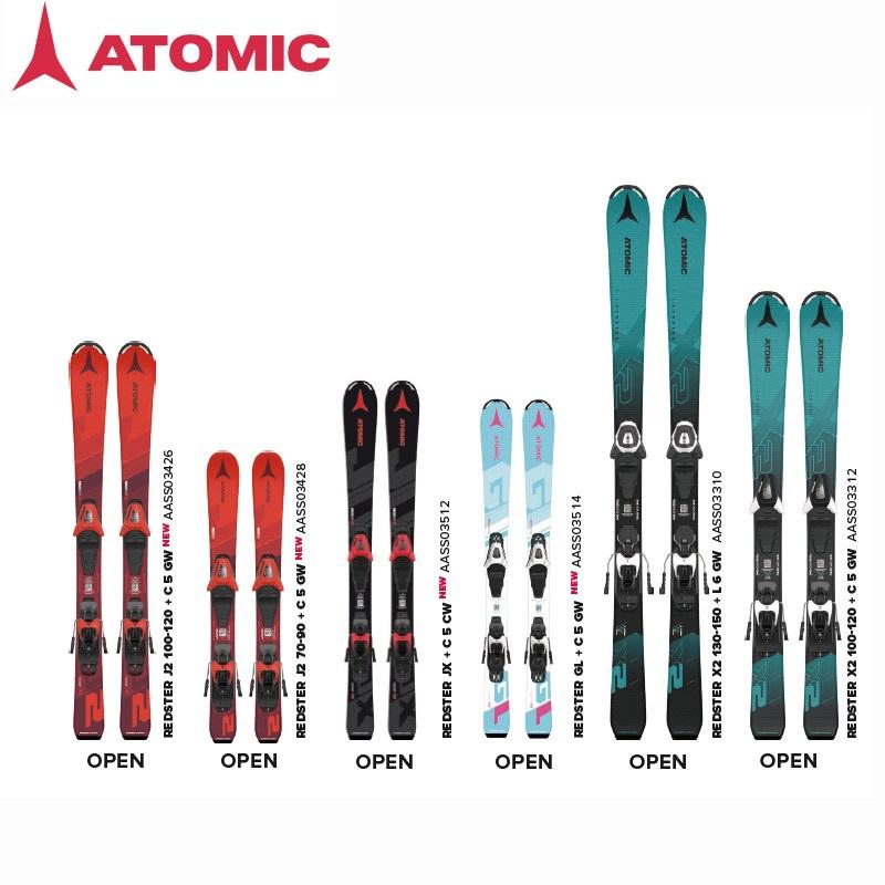 REDSTER アトミック スキー板 2025 ATOMIC X2 130-150 + L 6 GW レッド