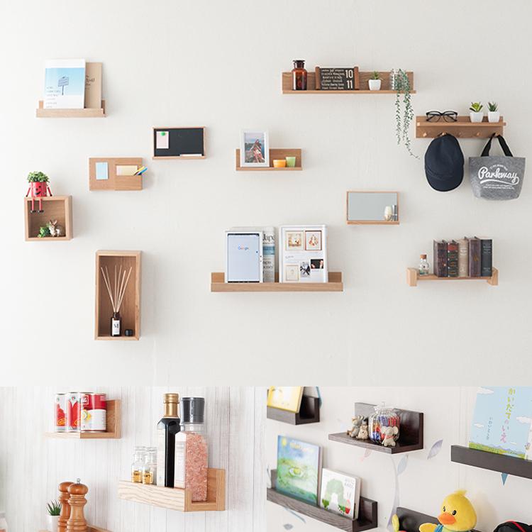 DOSHISHA（ドウシシャ） ウォールシェルフ 賃貸 取り付け 木製