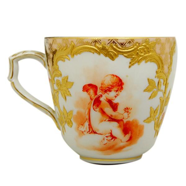 KPM ベルリン王立磁器製陶所 金彩カップ＆ソーサー : アンティーク慈光