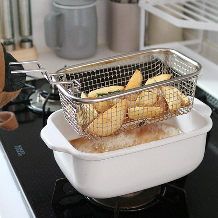 和平フレイズ 角型揚げざる ステンレス 四角い天ぷら鍋にピッタリ