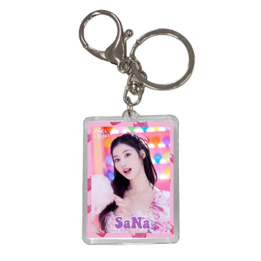 サナ TWICE トゥワイス 両面 写真入り キーホルダー 韓流 グッズ js126