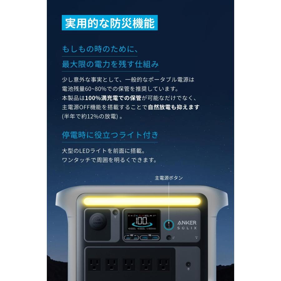 Anker（アンカー） 防災グッズ ポータブル電源 Anker Solix C800