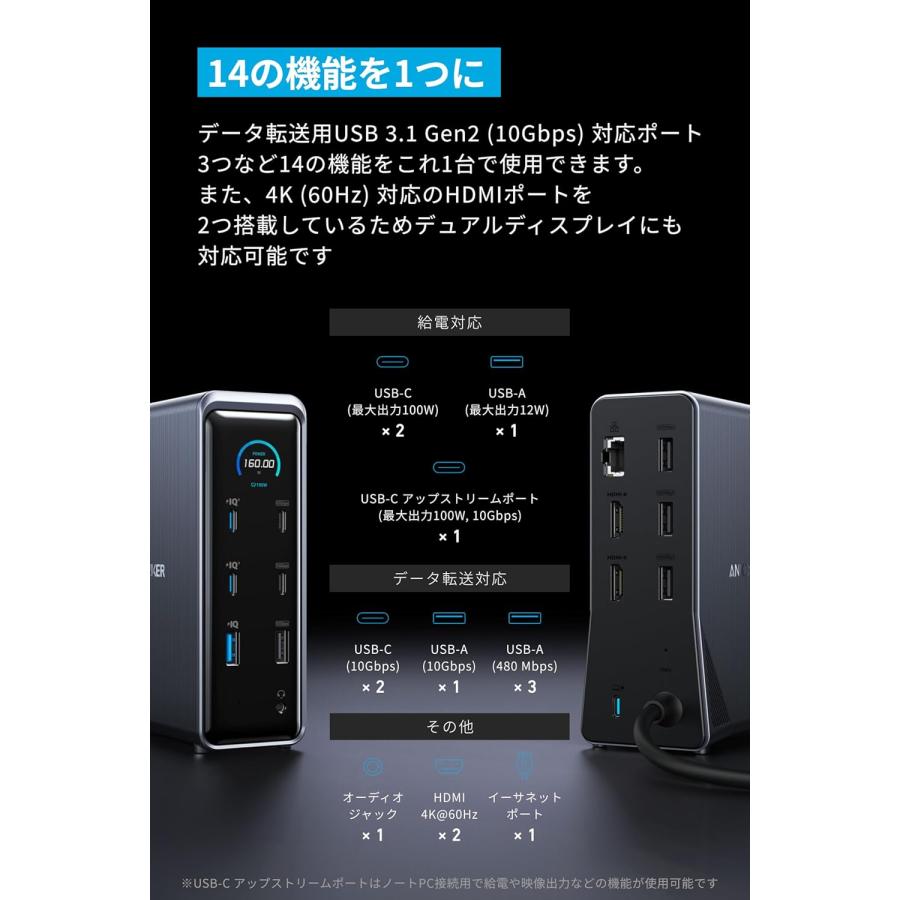 Anker（アンカー） Anker Prime ドッキングステーション (14-in-1