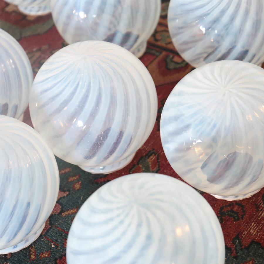 オパールセント ガラスシェード ランプシェード スウィル 渦巻