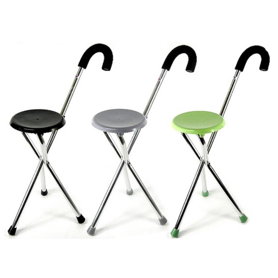 ステッキチェア 軽量 折畳み式 折りたたみ杖 ゴルフ観戦 釣り スポーツ