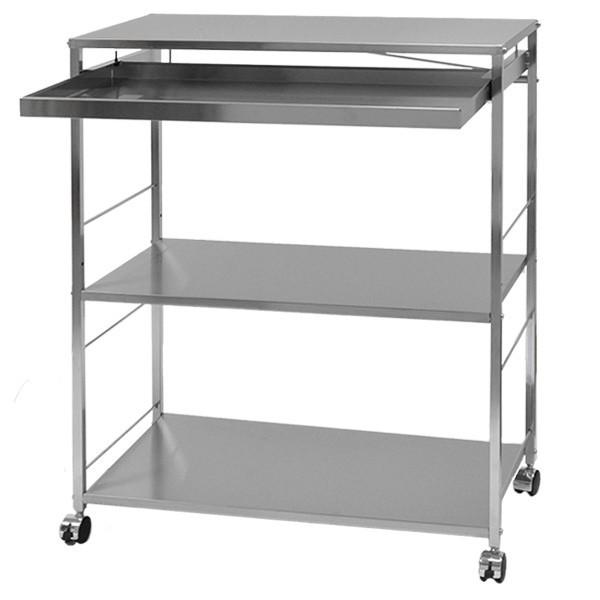 足立製作所 キッチンワゴン キャスター付き 3段 炊飯器 引き出し