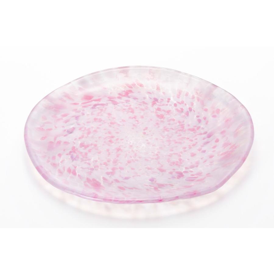 津軽びいどろ 皿 さくらさくら sakura ピンク アデリア 日本製 化粧箱