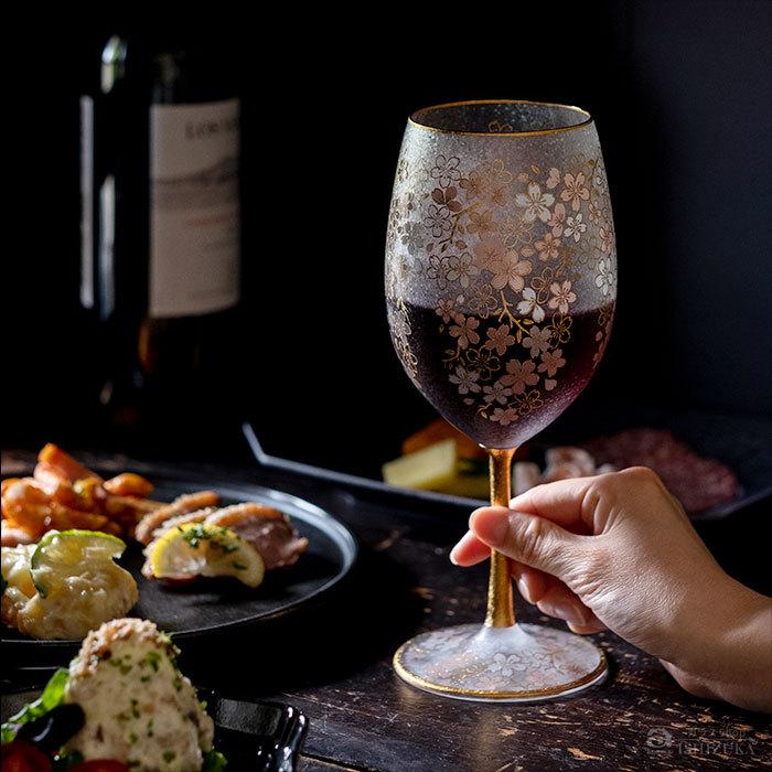 ADERIA おしゃれ 桜 ワイングラス ペアセット 540ml エルドラード 日本