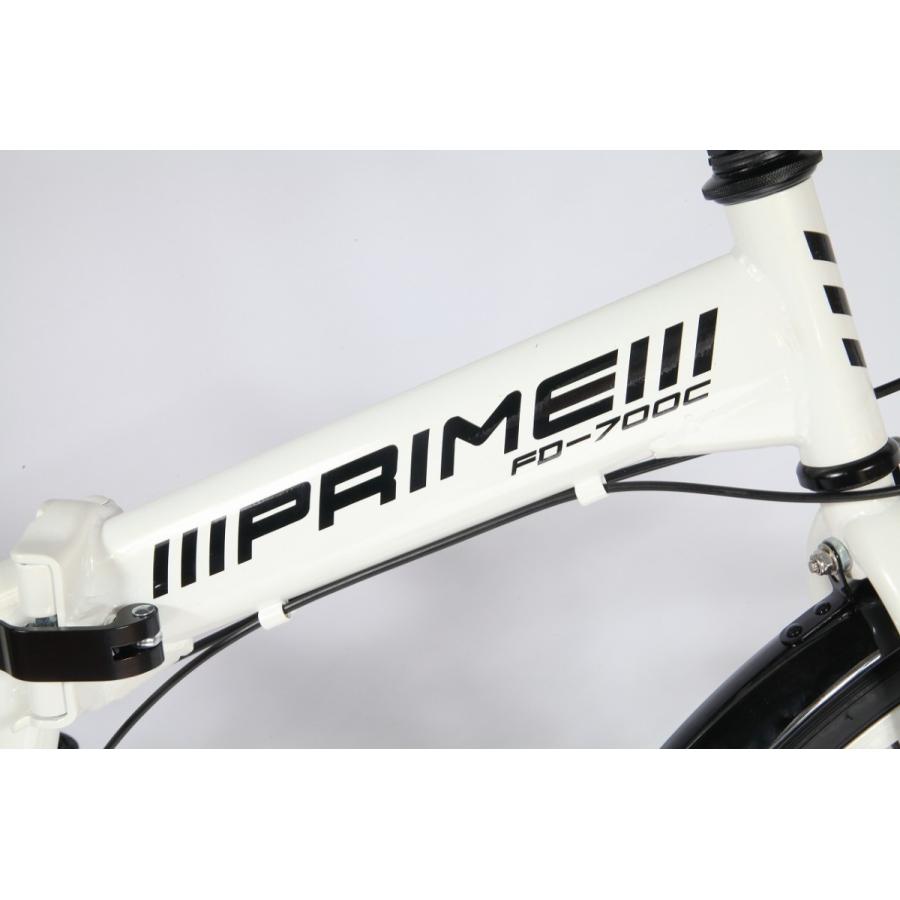 700C型 6段変速付折り畳みクロスバイク 折り畳み自転車 6sp ホワイト