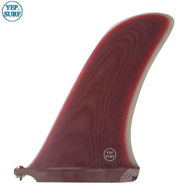 サーフロングボードフィン 10.5インチ サーフ フィングラスファイバー