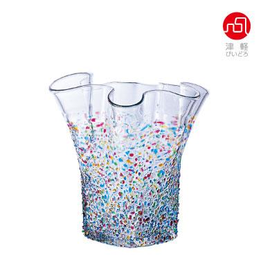 津軽びいどろ 花瓶 花びん フラワーベース 花器 おしゃれ ガラス