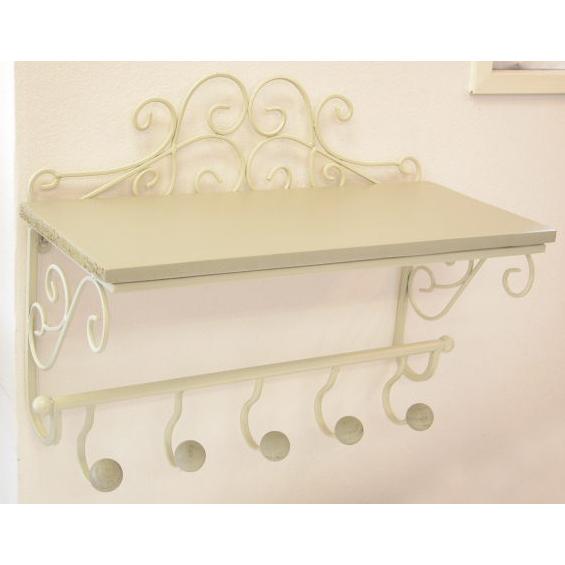 ウォールシェルフ ホワイト シャビーシック 壁掛け飾り棚 アンティーク